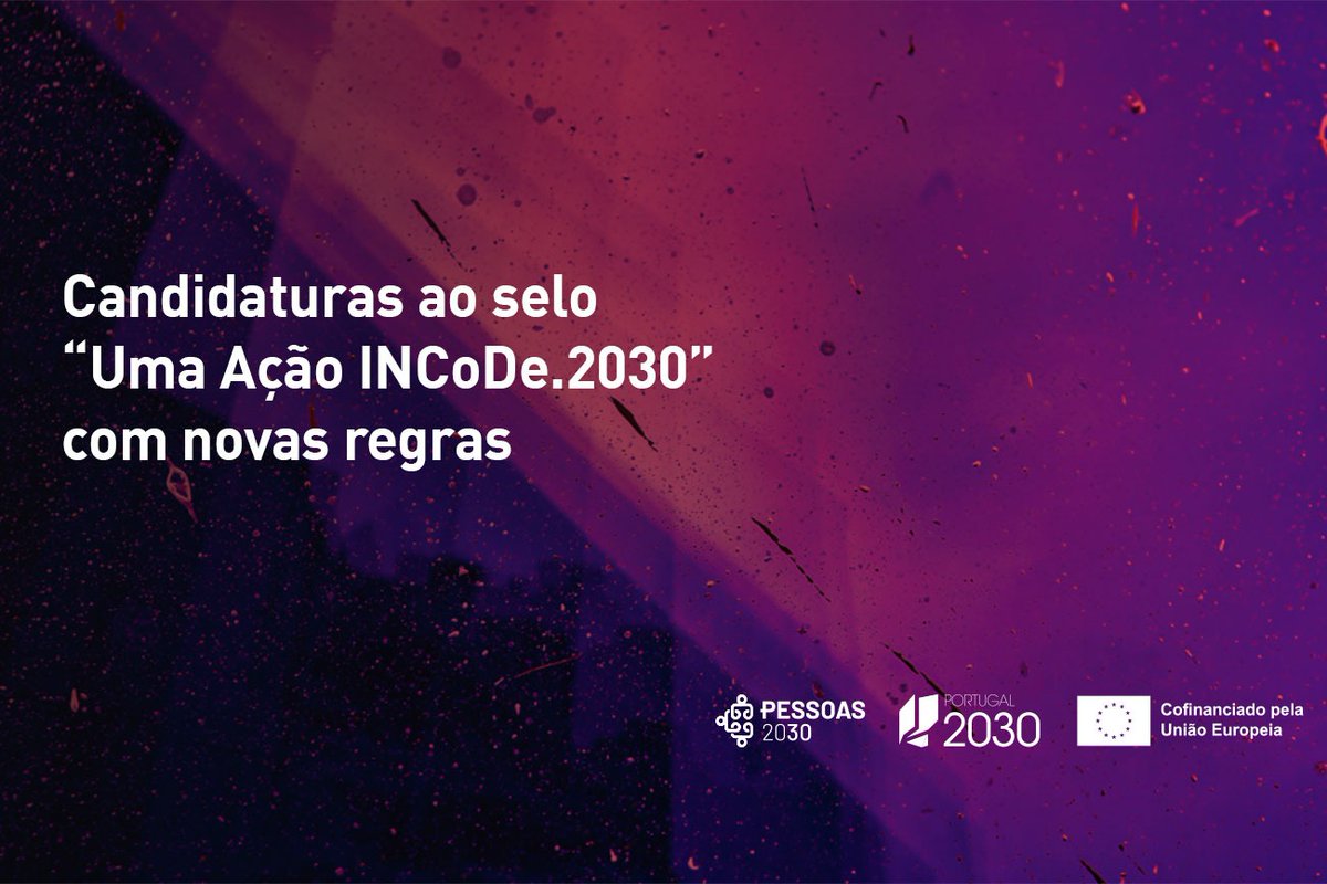 🇪🇺 🖥️ Candidaturas ao selo “Uma Ação INCoDe.2030” com novas regras 
✔️ Saiba mais em shorturl.at/npNQ6

#pessoas2030 #portugal2030 #FSEMais #fundoseuropeus #EuropeanYearofSkills #togetherforlifelonglearning
