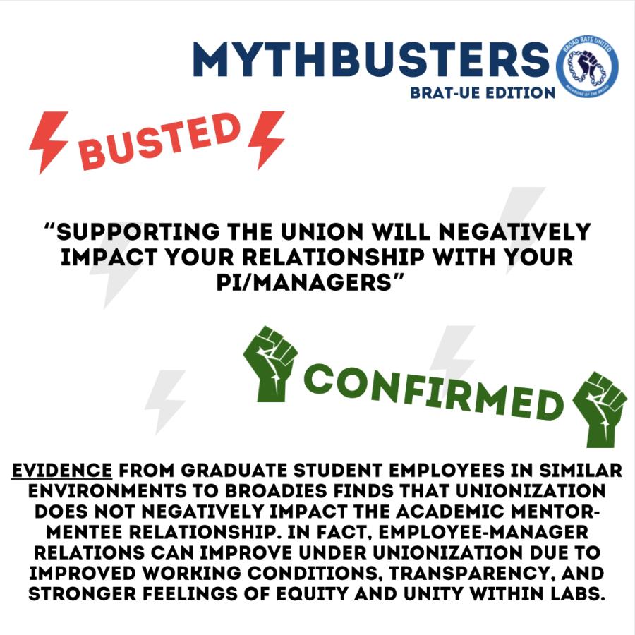 broadratsunited's tweet photo. BUSTED! The Union is advocating for transparency in promotions and job structures, protections for international workers, and more. These changes will not only improve our quality of life, but will also create more equitable and stable foundations for employee-manager relations. https://t.co/Z4u5TH9RLD