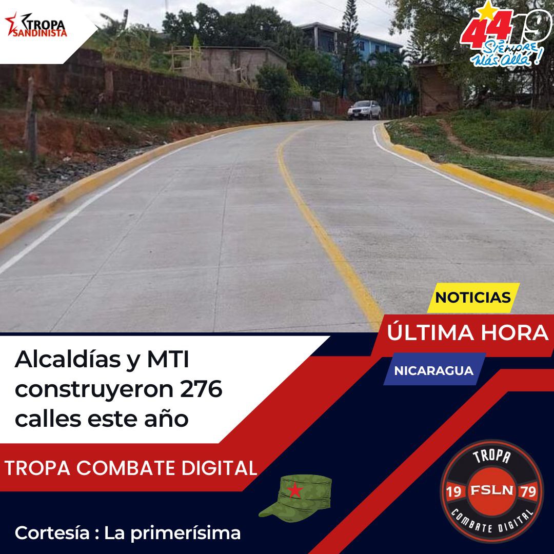 #FuerzaDeVictorias 
#LeónRevolución 
#TropaSandinista y seguimos avanzando día a día por más progreso .