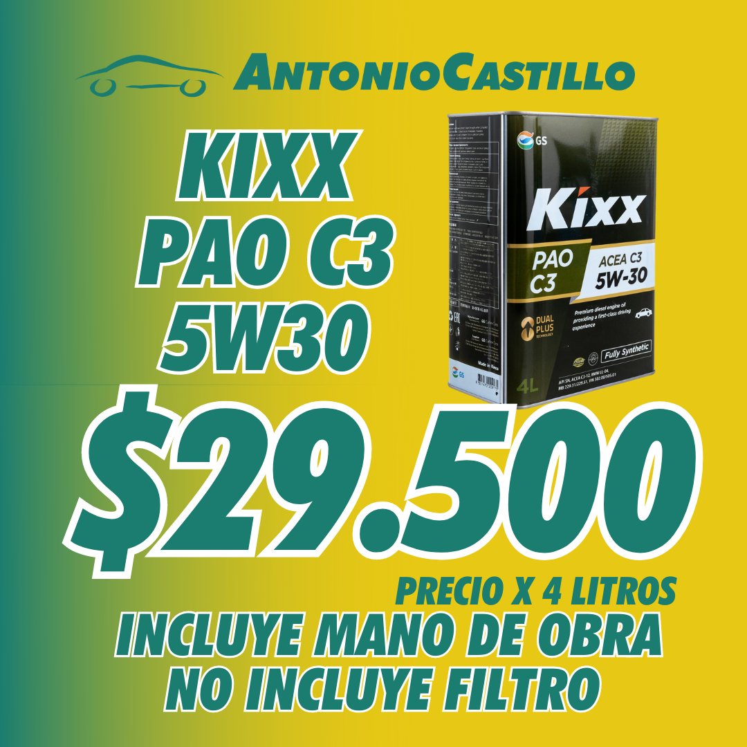 Auto_Castillo's tweet photo. Hasta el 30 de Junio o hasta agotar stock! 

-Lubricante Kixx 4L 10W40 semisintético por tan sólo $22.650 -Lubricante Kixx 4L 5W30 sintético por $29.500-Lubricantes Motorcraft 1L 5W20 / 5W30 sintético por $6.500 https://t.co/zMOqCZZEel
