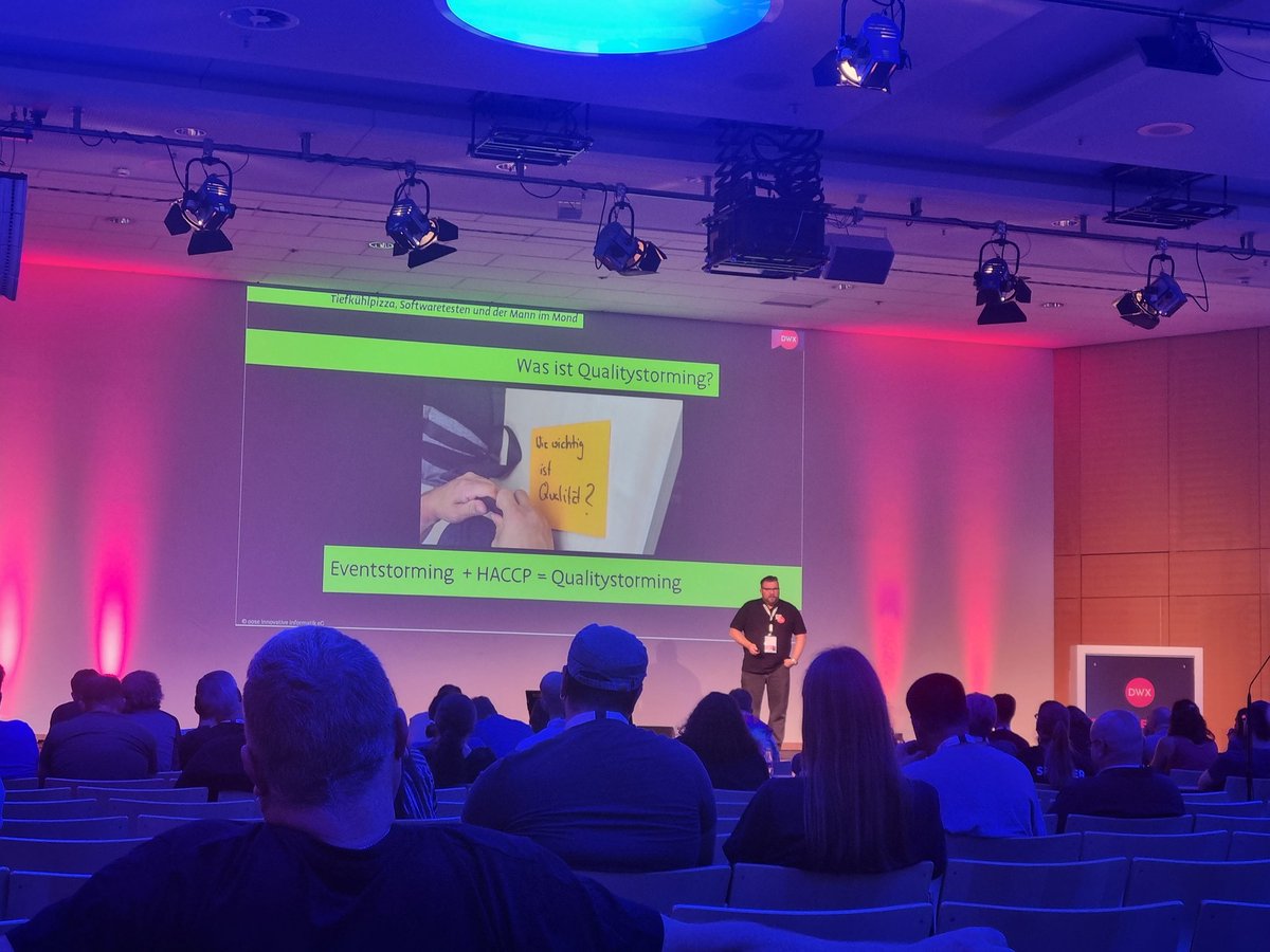 Ina Einemann (@ieinemann) on Twitter photo Georg Haupt von <a href="/ooseNews/">oose - Neuigkeiten</a> stellt Qualitystorming vor, welches auf Event Storming basiert. Sehr spannend, möchte ich unbedingt mal ausprobieren. #dwx23 Georg Haupt von <a href="/ooseNews/">oose - Neuigkeiten</a> stellt Qualitystorming vor, welches auf Event Storming basiert. Sehr spannend, möchte ich unbedingt mal ausprobieren. #dwx23