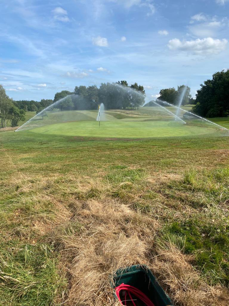 After a few hectic weeks with a bowser and hand watering the brand new irrigation system is up and running on the greens and approaches here at @ClubMarlborough Just the tees left to install now. Brilliant work from @GrnIrrigation