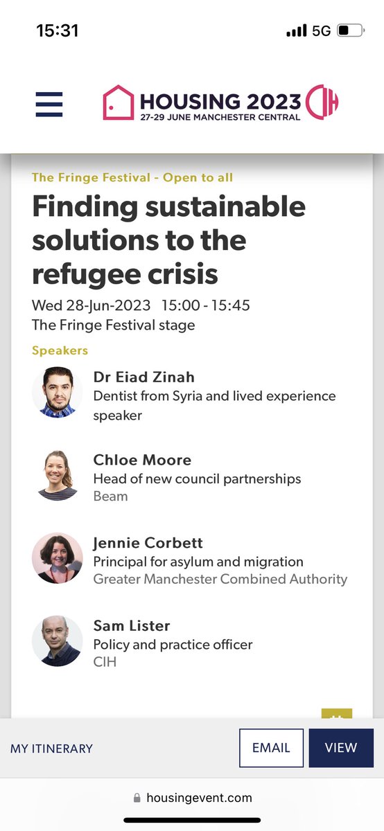 Thank you @eiad_zinah for sharing the story of your journey. 
Such an important discussion this afternoon @samlisterCIH @chloe_jmoore @jenniecorb @wearebeam 

#RefugeesWelcome #UKHousing #Housing2023