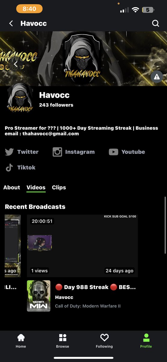 Havocc's tweet image. Aye @adinross @AR15thed3mon Ive been on a 1000+ day streak already goat! Plus been streaming 24 days consistently on kick ever since switching over! If I gotta do another 20 days in a row to have extra proof I will. Ill be waiting @KickStreaming @StakeEddie @Trainwreckstv