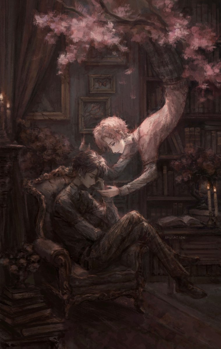 amusation's tweet photo. Alternate ver. with slightly adjusted the colors/values because I woke up and realized the contrast was too low ;_; https://t.co/v6zNl2N216