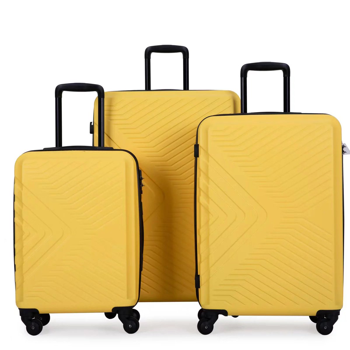 Travelhouse 3 Piece Luggage Set Hardshell Lightweight Suitcase with TSA Lock Spinner Wheels 20in24in28in.(Black) All 3 --> Under $1OO‼️ -- Other Colors Too! mavely.app.link/e/cMlZmoEc0Ab ad #luggage #vacation #summervacation #deals #beachvacation #cruise #springvacation