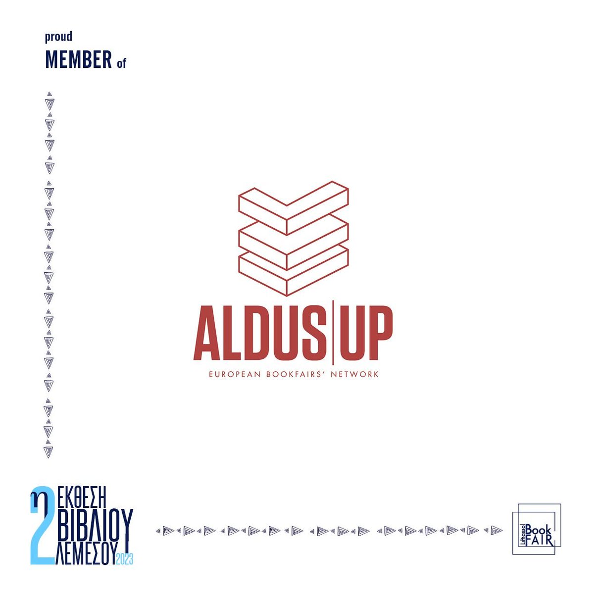 🤗Great news! @LimassolF joins the #AldusUp network of European #Bookfairs as its 21st member!

👉Want to learn more about our #membership? Visit our website and join our network: aldusnet.eu/network/

#CreativeEurope #Publishing #networking