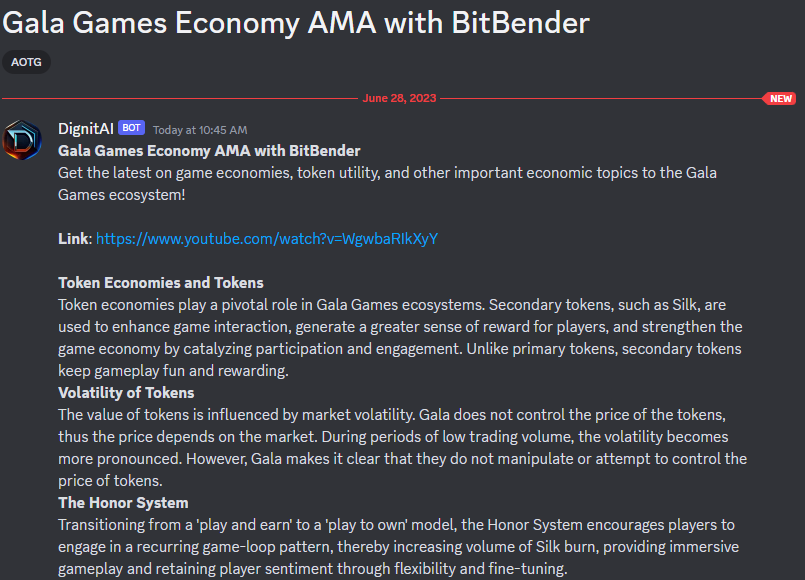 DignitAi_'s tweet photo. Who was able to check out @GoGalaGames economy update yesterday? If you missed it, be sure to check out the summary here in the @nateharper discord server! 

Sneakpeak: https://t.co/S2MBFulqJs