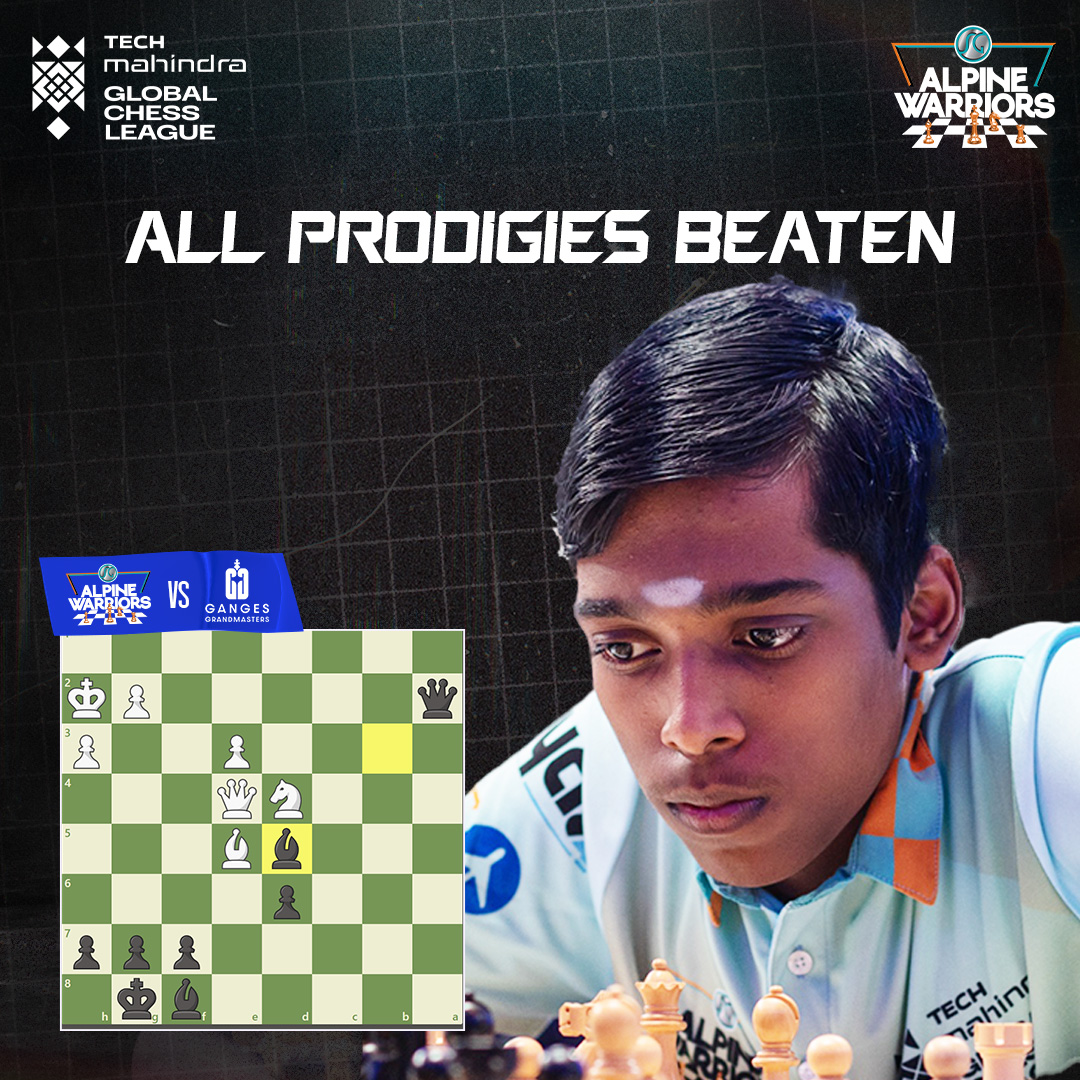 And Pragg's still unbeaten in this tournament 🌟

#GCL #GlobalChessLeague #SGvGG #MadeOfSteel #SteelArmy #SGAlpineWarriors #GangesGrandmasters #Chess 

@GCLlive @aplapollo_tubes @SanjayGupta_APL @SGSports_ @rpragchess