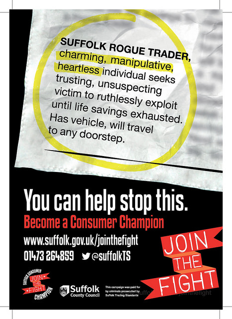 Did you know, by becoming a Trading Standards Champion you get a weekly newsletter with all the latest #Suffolk scams to share with your community! Sign up to #JoinTheFight here: suffolk.gov.uk/community-and-…