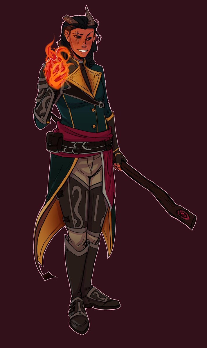 VadhirSchild's tweet photo. @LaciaEverlight I don't have many references but also my boi always has a place in my heart being my first proper DnD Character https://t.co/ImICr3JAbV