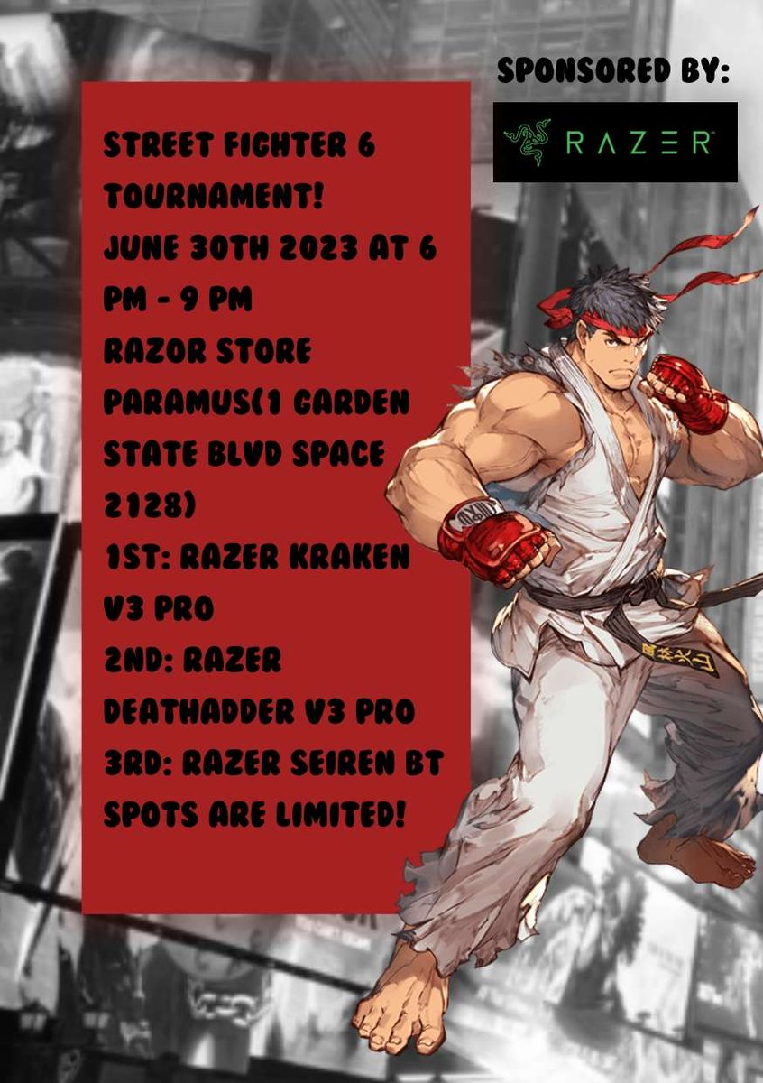 CreativeGene's tweet photo. We're excited for our first partnered event! Compete for some prizes or come to hang out at @RazerStore in Paramus, NJ https://t.co/DLgwIxlGfn