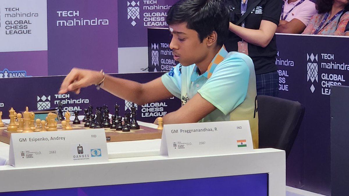 Tech Mahindra Global Chess League (@gcllive) on Twitter photo Win Machine, <a href="/rpragchess/">Rameshbabu</a>
#MAGNUSvsVISHY #SGvGG #GCL #GlobalChessLeague #TheBigMove #GCLonJioCinema Win Machine, <a href="/rpragchess/">Rameshbabu</a>
#MAGNUSvsVISHY #SGvGG #GCL #GlobalChessLeague #TheBigMove #GCLonJioCinema