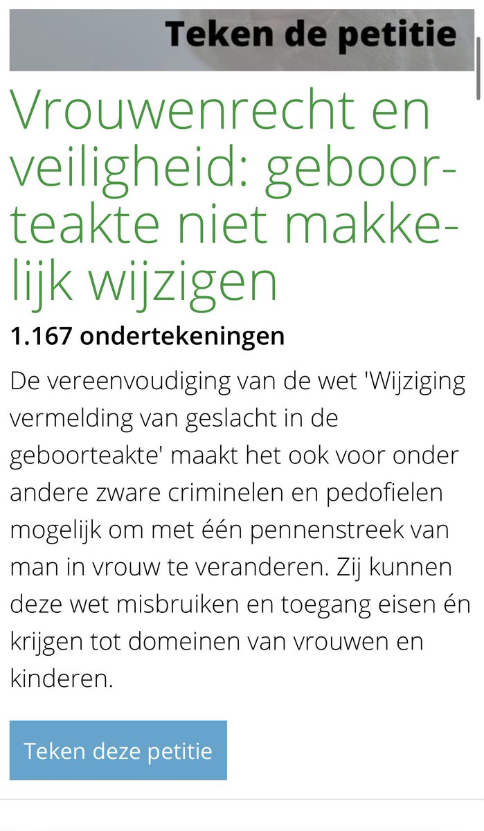 celine_student's tweet photo. @ergens_nergens @CoachCaroline De petitie had overigens maar 1.167 ondertekeningen, waaronder deel man en groot deel anoniem, dus onduidelijk of het mannen of vrouwen zijn. De enkele procentjes zitten toch echt aan de kant van Carolines gedachtegoed. ;) https://t.co/rLS1SY7a1h