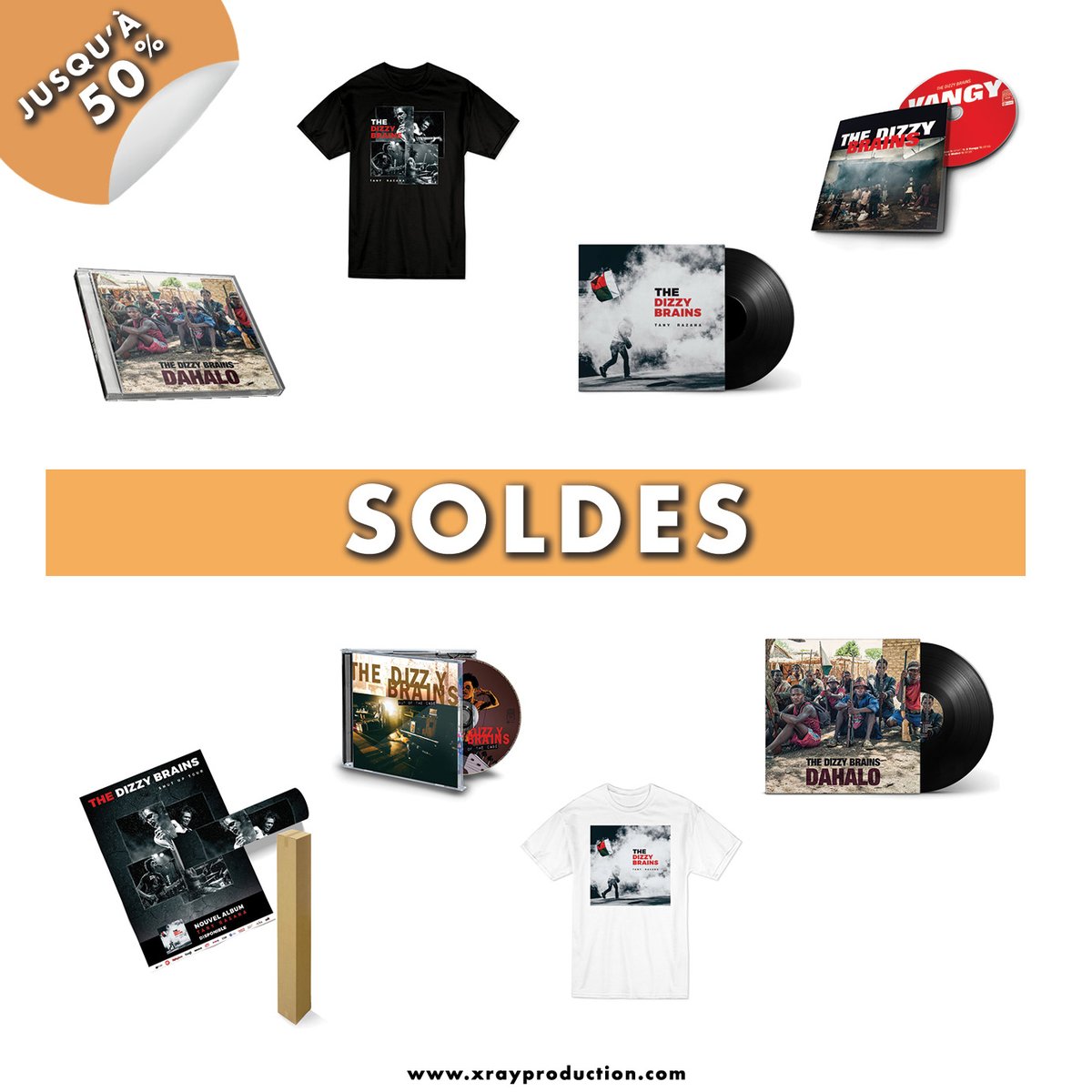 Yo les Dizzos✌️Les soldes sont lancées sur le shop X-Ray Production ! Vous y trouverez notre merch en réduction jusqu’à -50% 😌 Le lien est juste ici 👉 xrayproduction.com/categorie-prod…