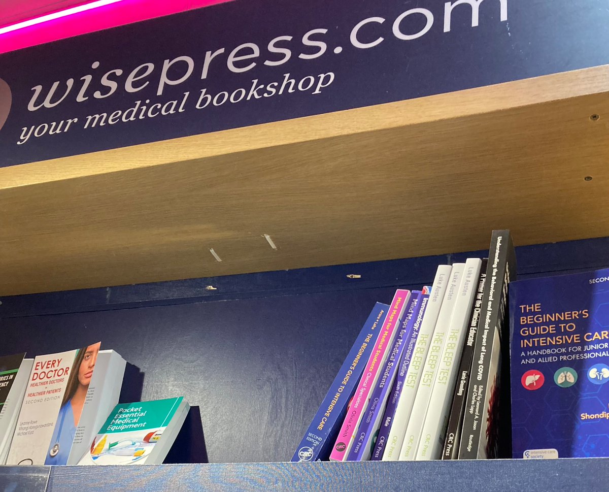 It was an unexpected surprise and really great to see The Bleep Test on the shelf <a href="/WisepressBooks/">Wisepress Books</a> <a href="/ICS_updates/">Intensive Care Society 💙</a> #SOA23 today. Thank you for including it!