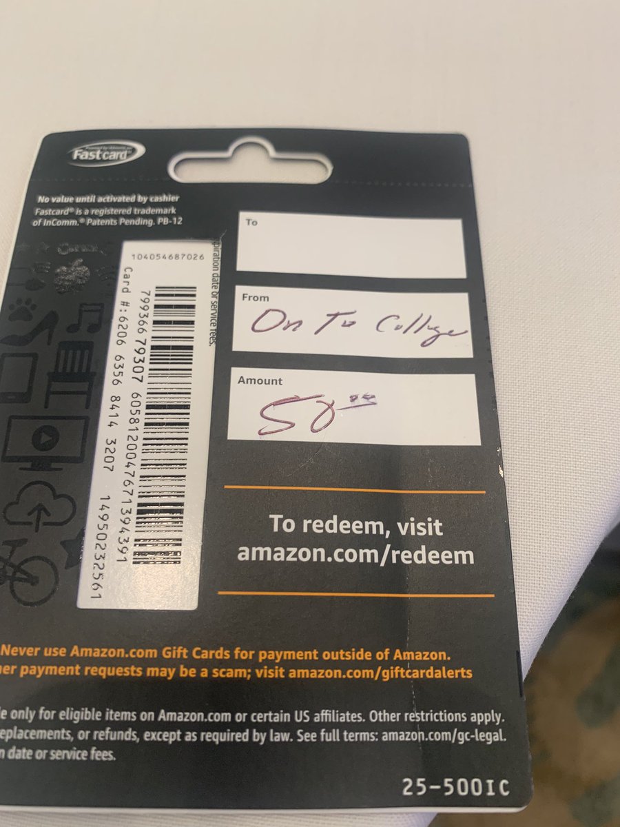 danellenauta's tweet photo. I ❤️ to win! Thanks for the Amazon card, On to College and thanks for Vendor Bingo, MASSP! #edcon23 https://t.co/cjSycK981d