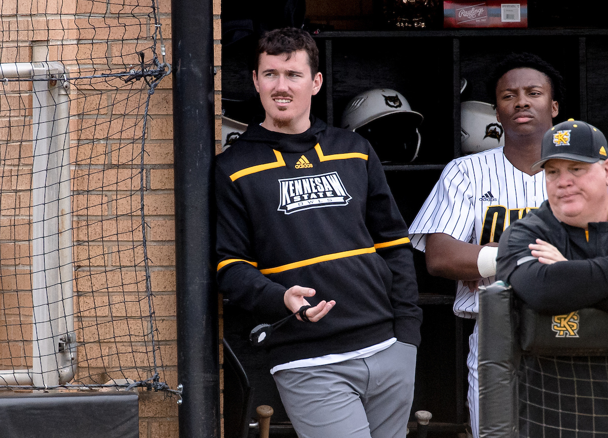 kennesawstate's tweet photo. Double Owl and former head of scouting for @KSUOwlsBaseball, Drew Plant, used his experience in sports management and analytics to launch a career as a scout with the Los Angeles @Angels. Read more about his journey to the big leagues below.
๐: https://t.co/epBPjm6V8G https://t.co/1XDNKQ4XWm
