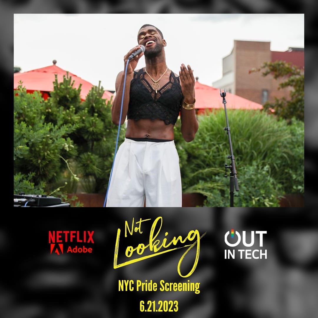 notlooking_ts's tweet photo. “Not Looking” NYC Pride Screening in Partnership w/ @netflix / @Adobe / @OutInTech - 6.21.2023
Photos by @kenpaostudio 

Hosted by @theedellyd_ @itsjonburke + Ahmad Maksoud
Q&amp;A Moderated by Darnell Moore
Performances by @mykalkilgore 
@jhoardmusic &amp; @seanricheymusic https://t.co/diwebt5efC