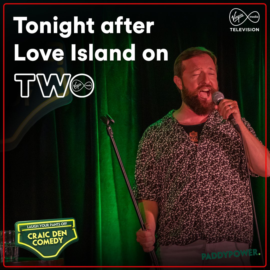 Get ready to laugh your pants off 🩲

Brand New: Craic Den Comedy Club, continues tonight after Love Island on Virgin Media Two &amp; Virgin Media Player 📺

#CraicDenComedyClub