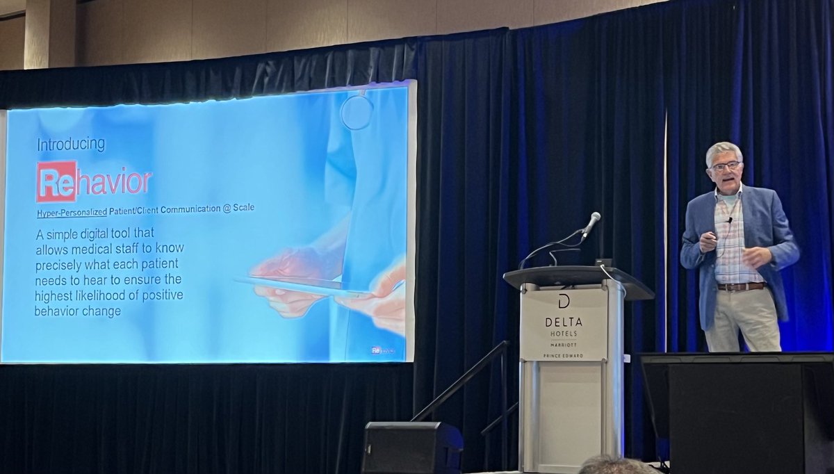 Great presentation now underway with Ken Rotondo, Founder and President of <a href="/rehavior/">Rehavior</a> #vethealthglobal23