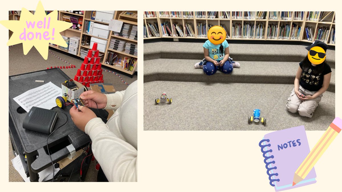 SaskCode's tweet image. Ms. Lajeunesse and her Ss displayed top-notch #STEM, problem-solving, and creativity skills while designing/ #coding their #micro:bit recycle racers. They extended their learning in many ways. Great way to end the school year!!! @GSCSNews @StoonPubSchools @ISED_CA #Edchat #Edtech