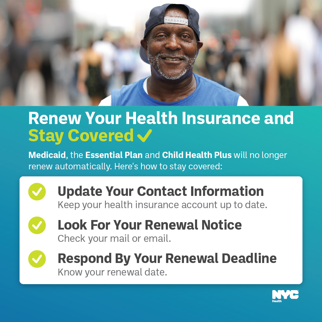 nycHealthy's tweet photo. Today is #NationalInsuranceDay. Get connected with one of our Health Department enrollment counselors to get help renewing your health insurance so you don’t risk losing coverage: https://t.co/0GZe4UJ0iC @MayorsPEU #GreatRenewal https://t.co/MoYSArx6Tu