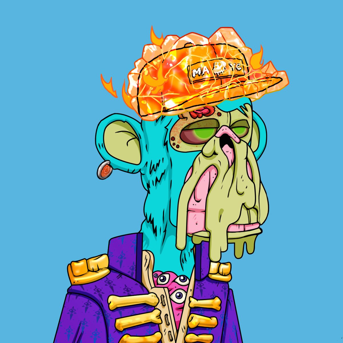 New over-priced JPG alert: Two <a href="/Azuki/">Azuki</a> Elementals (the extended picture is dope!) and back in the <a href="/BoredApeYC/">Bored Ape Yacht Club 🍌</a> yacht club 🚂

Kinda want to change my PFP to that gas mask... 🤔