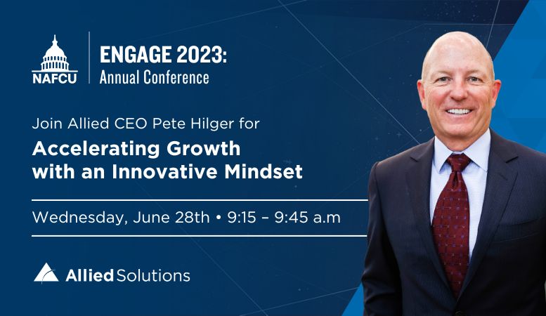 alliedsolutions's tweet photo. Allied Solutions CEO, Pete Hilger, is about to take the stage at @NAFCU's Engage 2023. Follow this thread for live updates from his presentation in Long Beach, CA! 

#NAFCUnation #GrowProtectEvolve

🧵 https://t.co/zaKU7UjpIP