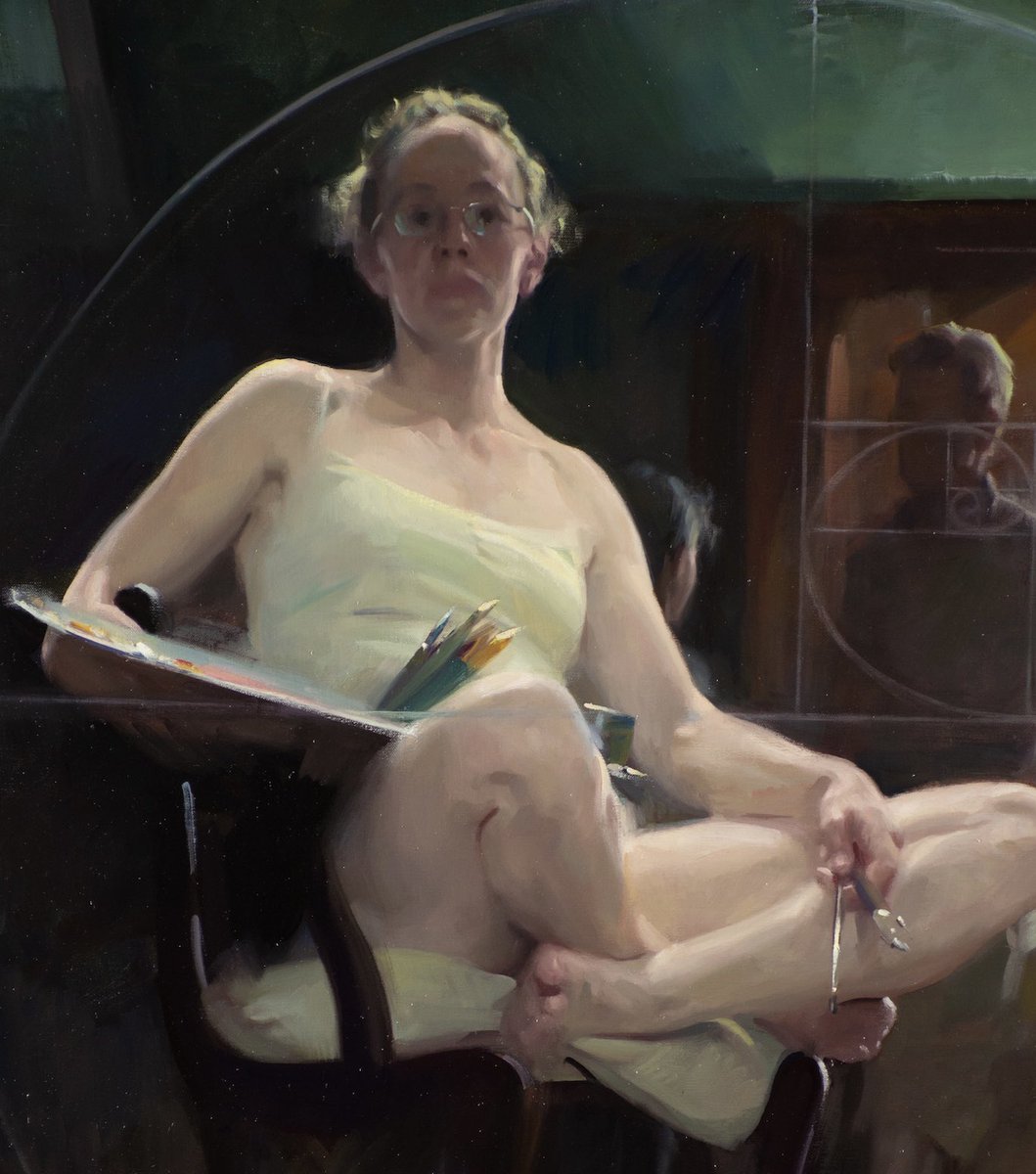 francesbellptg's tweet photo. This Fibonacci themed self portrait was accepted into the Ruth Borchard exhibition, the show will be online - details through @selfportraitprize #portrait #portraiture #oilportraits #oilpainting #portraitcompetition https://t.co/SiLimMtb63