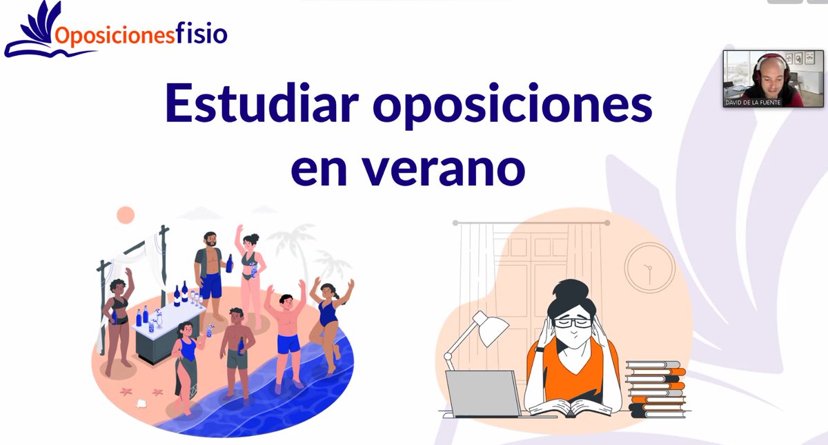 davidfbayo's tweet photo. Hoy ha tocado hablar con nuestr@s alumn@s de @OposicionesFis1 sobre "truquitos" para estudiar oposiciones en verano.

Porque no es nada fácil mantener la concentración o la constancia en esta época.

Unos pocos trucos para rendir más 💪💪 https://t.co/mbt4WfHMP8