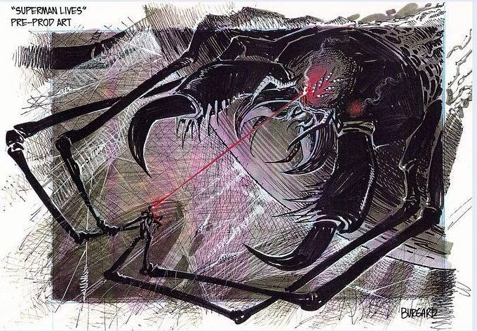 #SupermanLives concept art for the Thanagarian Snare Beast