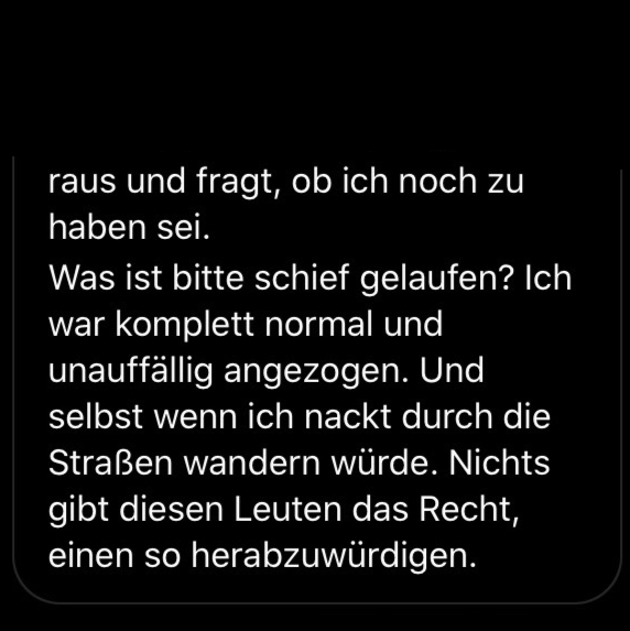 Caption auf Instagram! 

#catcallsofberlin #ankreiden #catcalling #stopptbelästigung #stopcatcalling #feminismus #chalkback #catcalls #berlin #feminism #stopstreetharassment

 instagram.com/catcallsofberl…