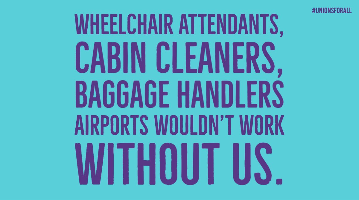 From the curb to the cabin.
From the tarmac to the sky.

Airport service workers are an integral part of our airports and it is time for all our Senators to take action. This isn’t about politics, it’s about working people and our futures. Call now: 1-646-663-5746 #GoodAirports
