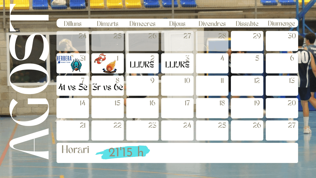 Ja tenim és calendaris d'aquesta ALPARGATA 2023.