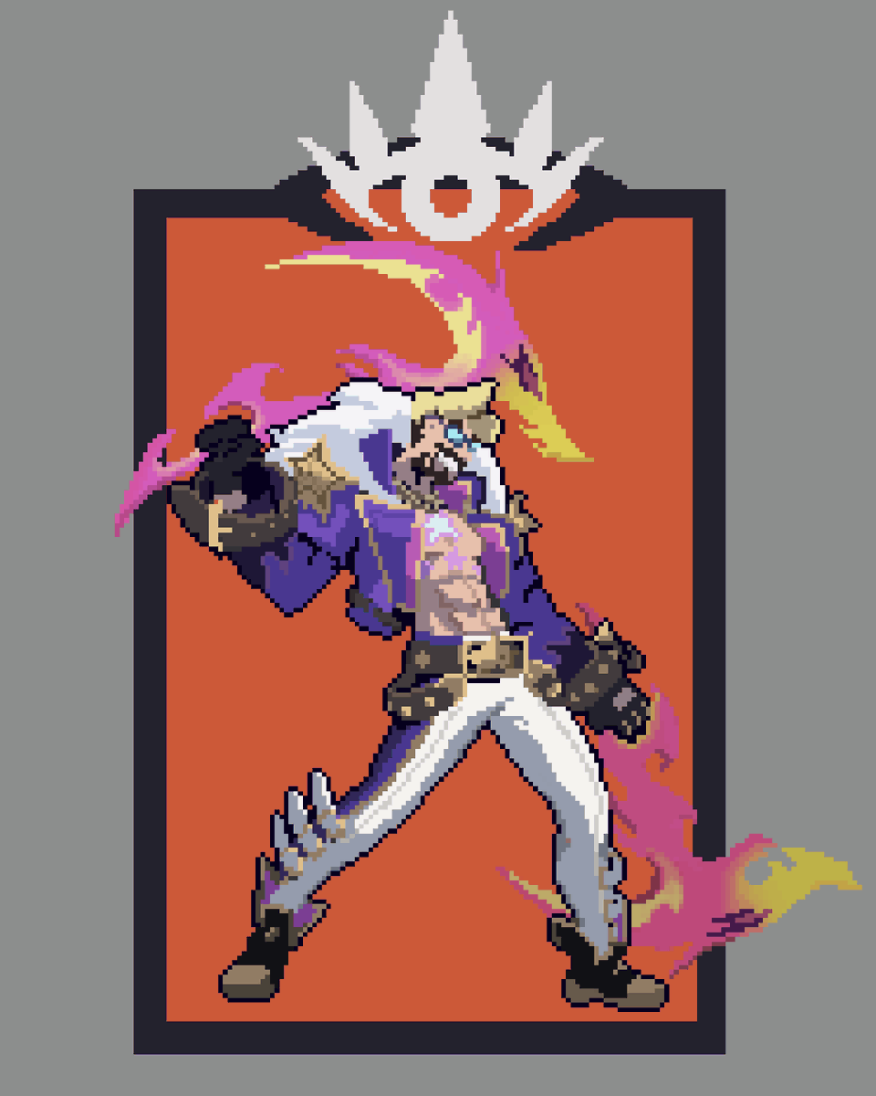 qedrinad's tweet photo. I love soul fighters so much! So I drew draven in my style. Props to the soul fighters trailer, it was a lot of fun to do, thank you @LeagueOfLegends for doing  sick events!

#1spriteaday #ArtofLegends #dravenmains #LeagueOfLegendsFanArt #pixelart https://t.co/yq48S40xqR