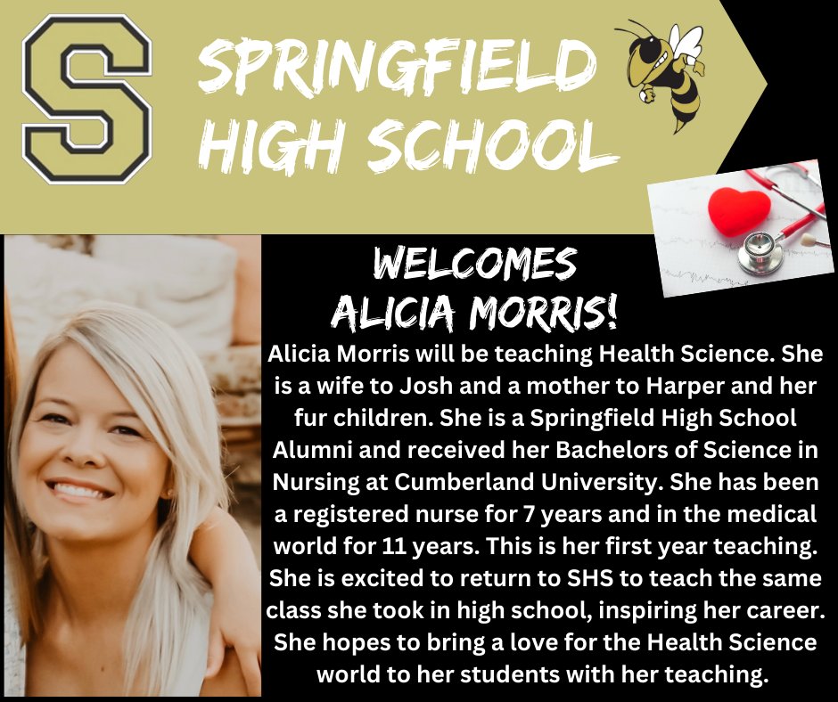 Welcome Mrs. Morris! #SPT