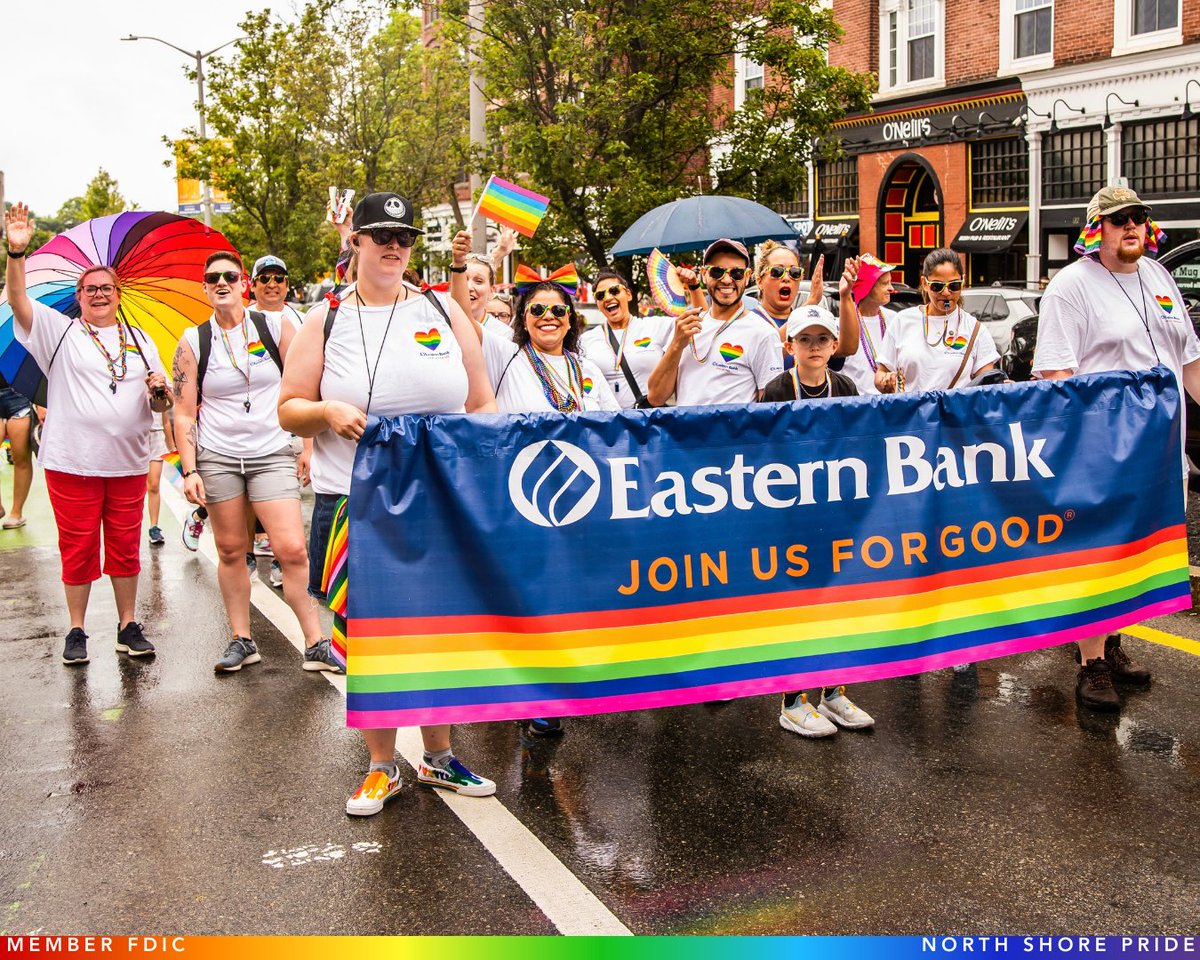 easternbank's tweet photo. Rain or shine, our commitment to inclusivity never wavers. We celebrated love, acceptance, and unity with the LGBTQIA+ community last weekend at North Shore Pride! Together, we make a difference. #joinusforgood #pridemonth2023 https://t.co/1FIfqfGNU0