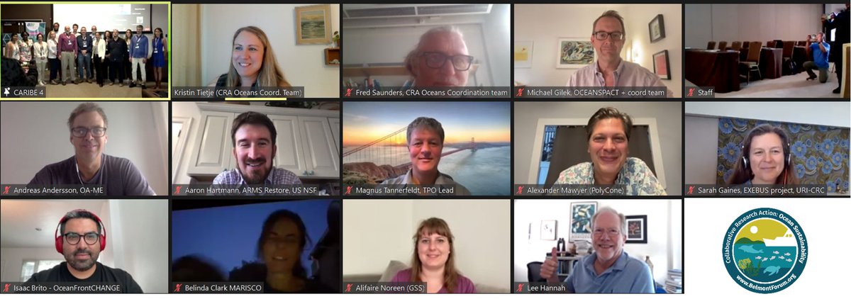DrKristinTietje's tweet photo. CRA Oceans mid-term meeting is happening now at #SRI2023. Thanks for the insightful presentations by the 13 projects! Looking forward to the discussions on #societal #impacts.
#synCRAocean
https://t.co/DlInVXHVno https://t.co/yrE9t1OXpN