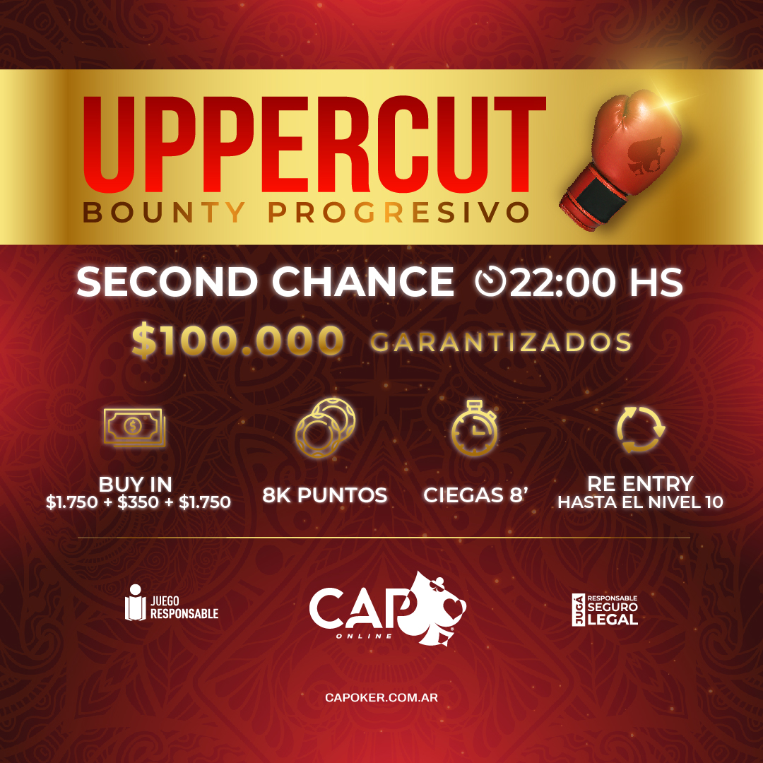 ✅ Seguimos con el clásico online de todos los miércoles.

⏰ 20:30 hs

➡️ Second Chance: $100.000 Garantizados

⏰ 22.00hs

Toda la info en capoker.com.ar