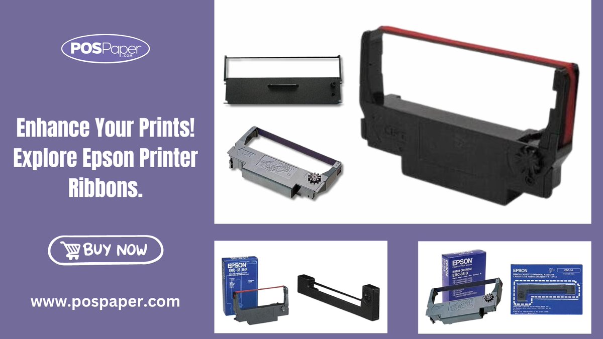 pos_paper_'s tweet image. Elevate your prints with Epson Printer Ribbons. Vibrant colors, sharp details, and professional quality every time. 🌈✨ Unleash the power of Epson for stunning results. 📸🎨 #EpsonPrinterRibbons #VibrantPrints #SharpDetails #ProfessionalQuality #POSPaper pospaper.com
