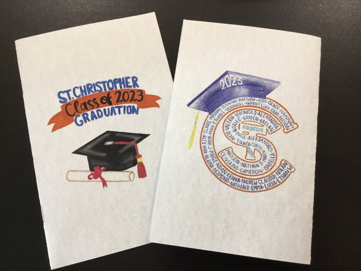 Thank you <a href="/HcdsbPrint/">HCDSB Print Services</a> for a wonderful job printing our <a href="/STCBurlington/">St. Christopher</a> graduation program showcasing our talented grade 8 artists’ work.