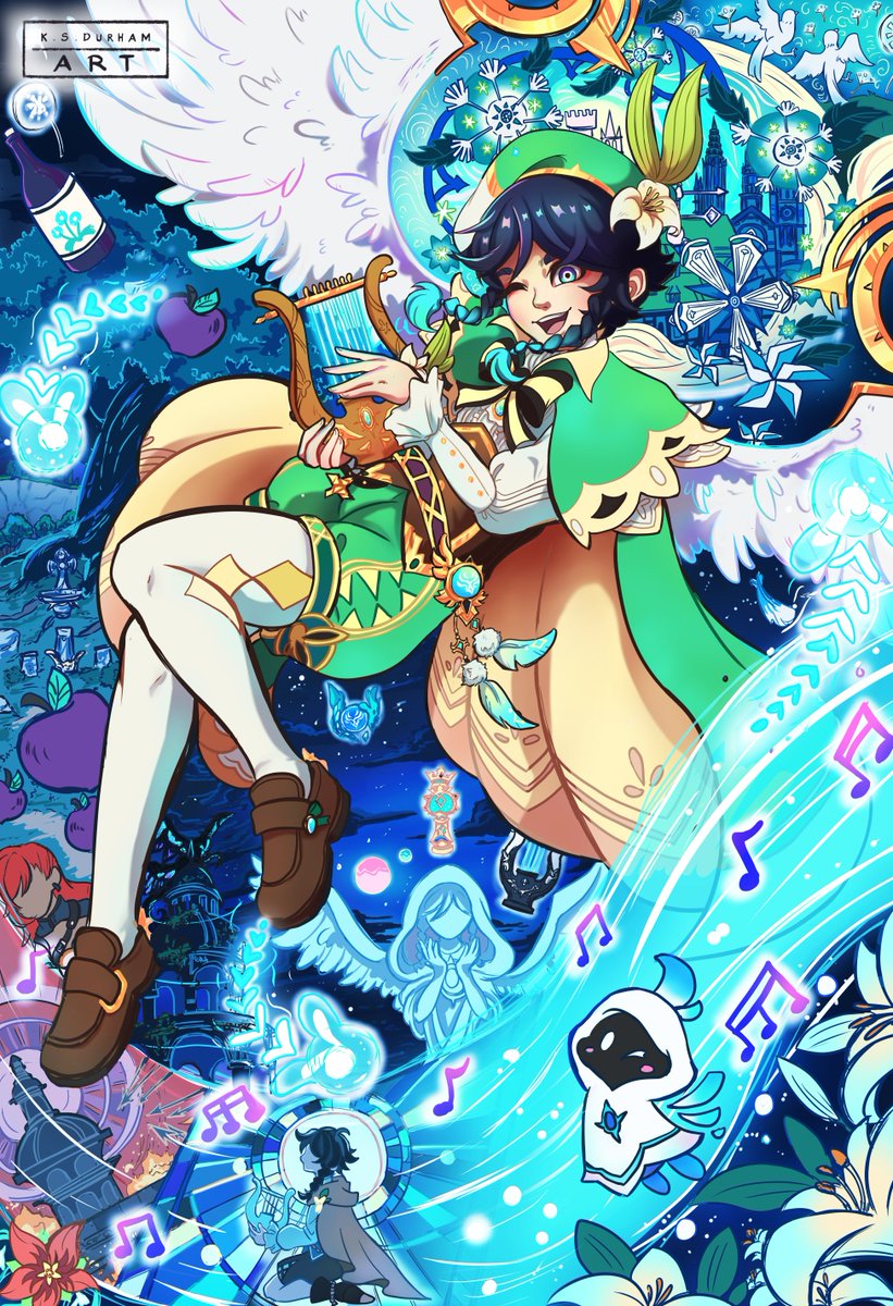 My newest Venti print! Had to go all out for my fave!
-
Preorders open til July 15!
ksdurhamart.com/products
-
#genshinimpact #venti