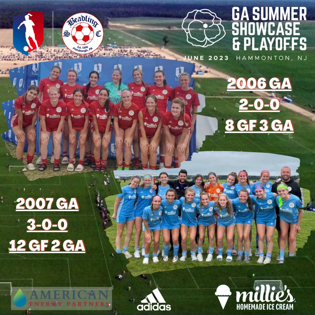 After a long week, the Girls Academy Summer Playoffs/Showcase Event comes to an end. Congratulations to our 2008 &amp; 2009 GA teams for advancing to the GA National Finals, representing the final 8 teams in their respective age group and will compete for a National Championship 👀🙌🏼