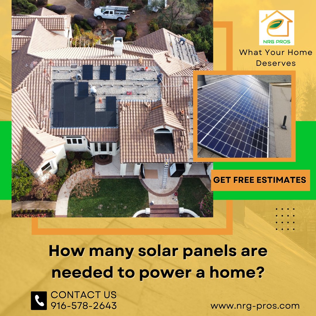 As a general rule, a typical home in the United States will require at least 28 to 34 solar panels to completely power the home with solar energy. However, the number could be significantly higher or lower depending on your circumstances. #solarenergy #solarcompany #gosolar