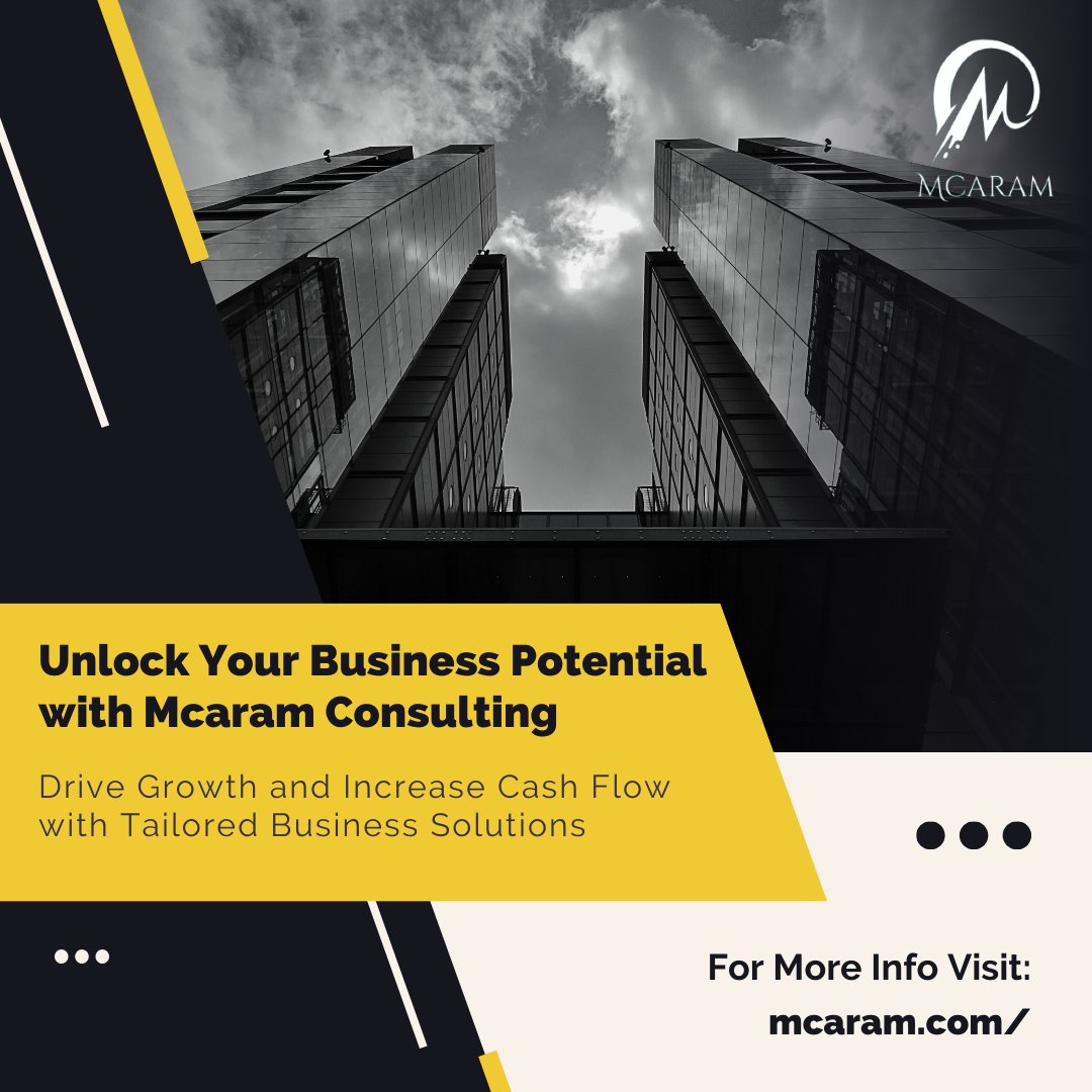 🚀 Maximize your business potential with Mcaram Consulting. Our experts offer tailored solutions to drive growth and boost cash flow. Let us help you achieve success! 💼💡 #BusinessSolutions #GrowthStrategies #IncreaseCashFlow