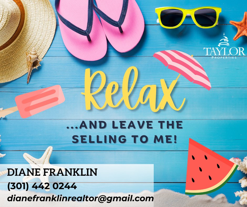 RELAX 
...and leave the SELLING to me!

#sellinghomes #realestate #realtor #DMV #dmvrealtor #dmvrealestate #dmvrealestateagent #realtorconsultant