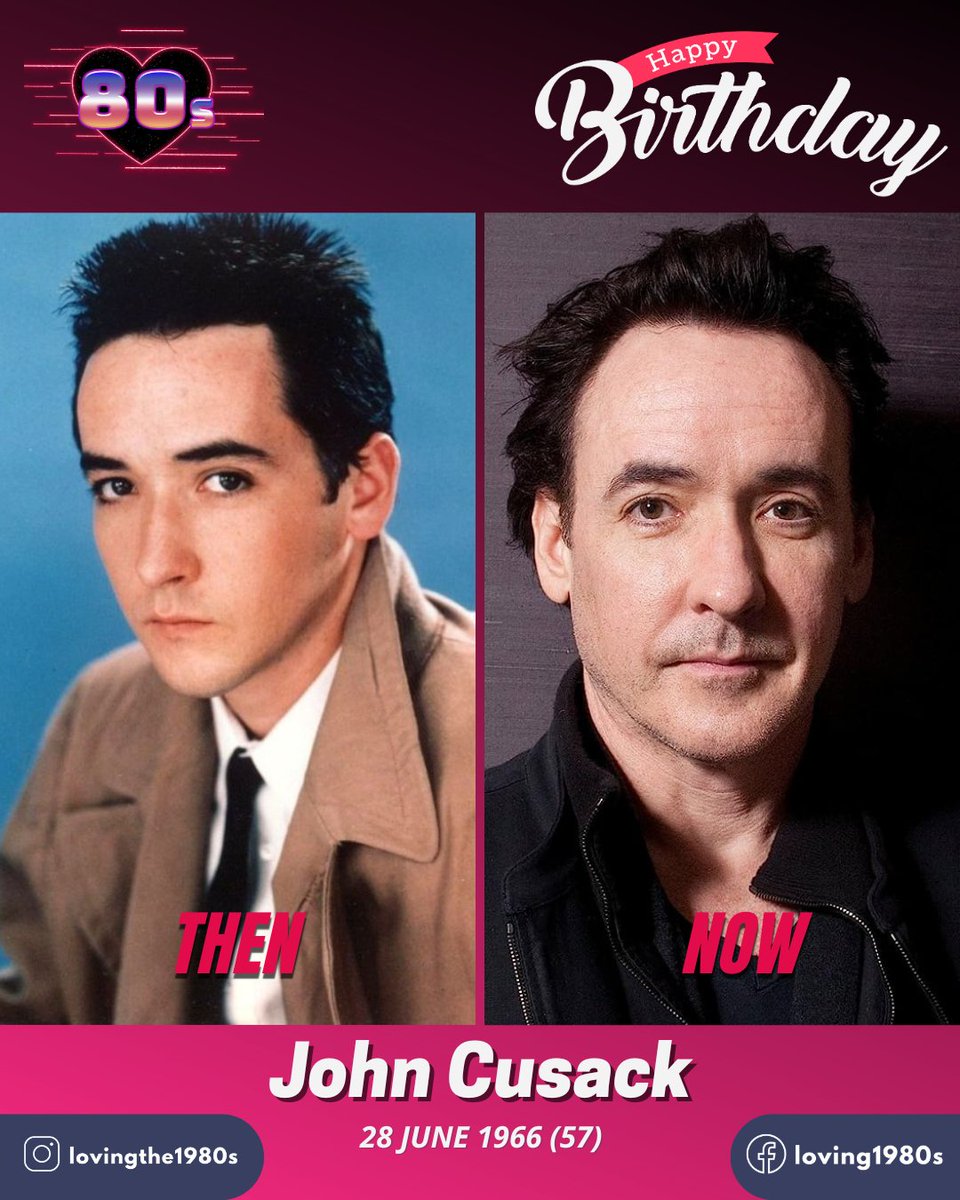 Happy birthday to John Cusack, who turns 57 today! 📷📷
#Lovingthe80s #80sNostalgia #JohnCusack #ConAir #SayAnything #Serendipity #BetterOffDead