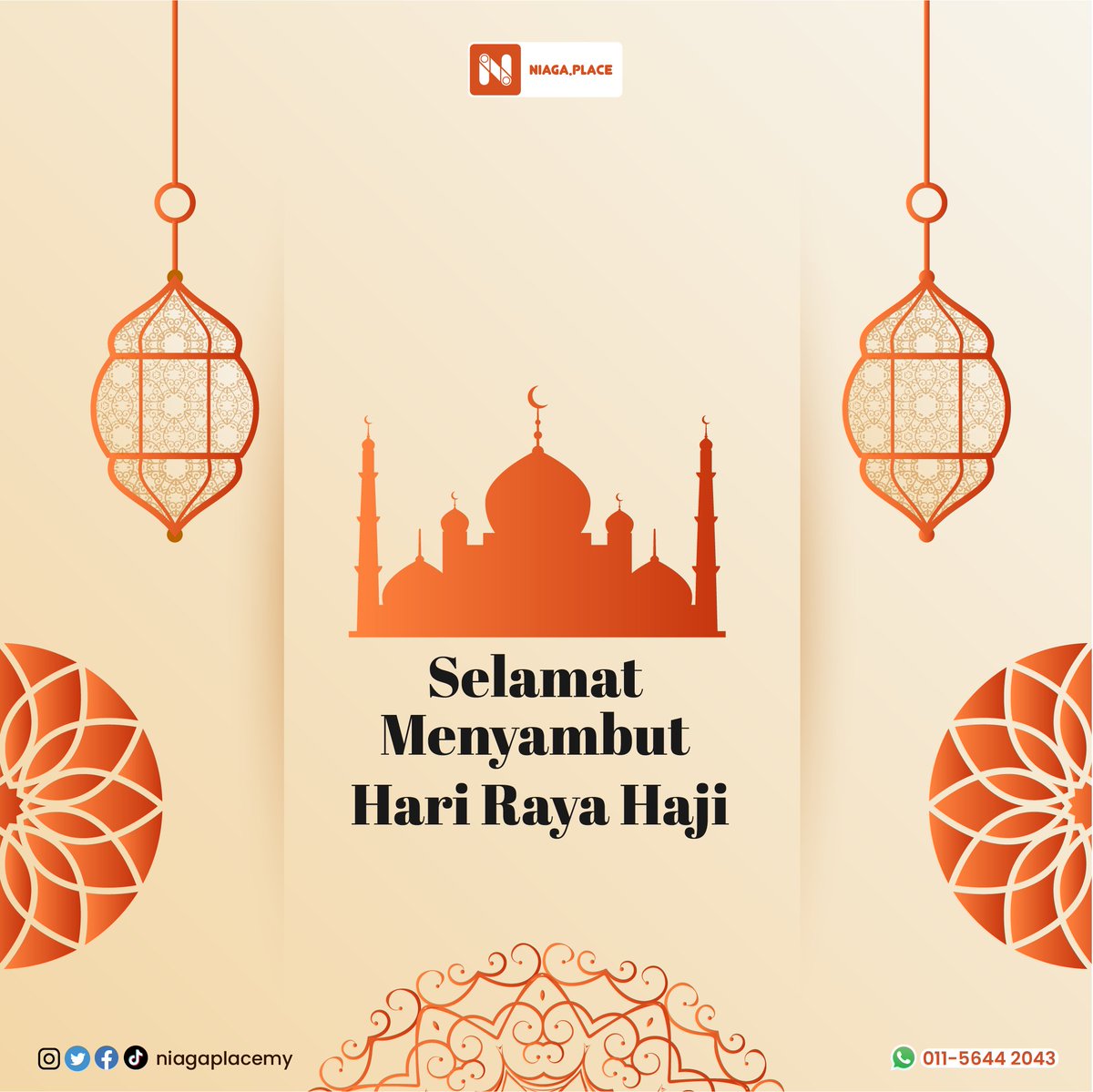 NiagaPlaceMY's tweet photo. Celebrate the essence of Hari Raya Haji with prayers, togetherness &amp; joy 🧡 https://t.co/mVNWshXoyx