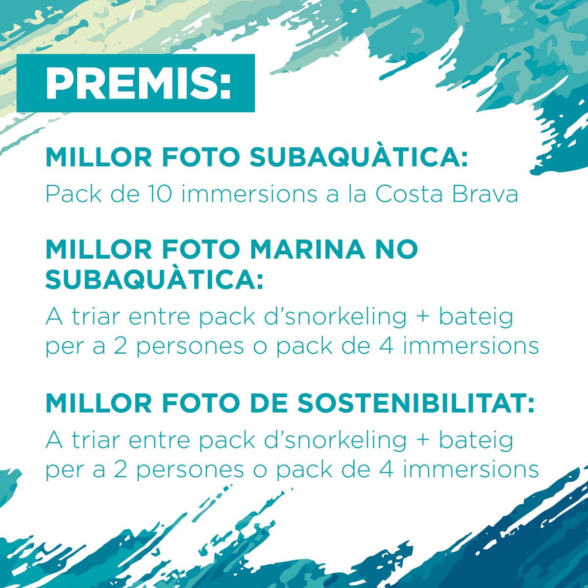 CostaBravaSub's tweet photo. 📸CONCURS DE FOTOGRAFIA SUBAQUÀTICA O MARINA del Costa Brava Diving Fest a Instagram. 3 GRANS PREMIS!💥Consulteu bases: https://t.co/N1pYwZ0u7s
#costabravasub #costabrava #busseig #immersions #galp #galpcostabrava #costabravadivingfest #costabravadivingfestfoto @GALPCostaBrava https://t.co/w1U7iA88XL